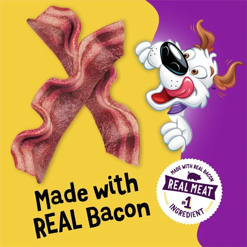 Vista 3 de Purina Beggin' Strips Golosinas para Perros, Original con Sabor a Tocino - (Paquete de 2) Bolsas de 26 oz