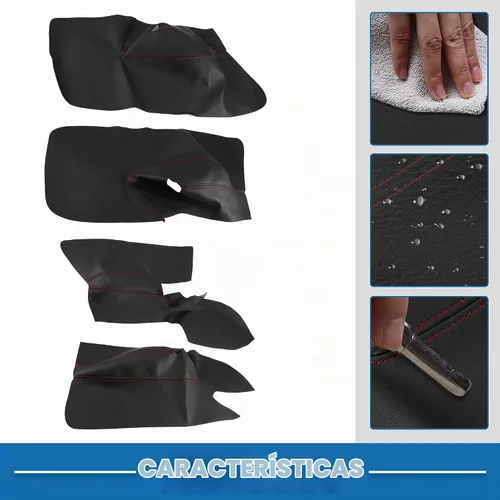 Vista 3 de Cubierta del reposabrazos del panel de la puerta trasera delantera del coche para VW Golf Jetta MK5 2005-2010 Interior puerta embellecedores negro