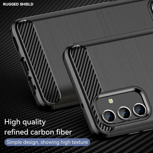 Vista 5 de Funda de teléfono para Galaxy A13 4G, Samsung A13 5G SM-A135U SM-A135M, funda de fibra de carbono a prueba de golpes, resistente a los arañazos