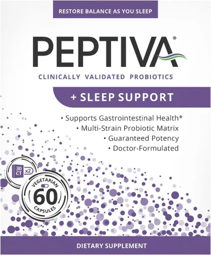 Vista 4 de Peptiva Probiótico de 26 mil millones de UFC y apoyo para el sueño, probiótico de múltiples cepas clínicamente validados, lactobacilos