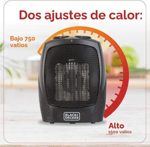 Vista 2 de BLACK+DECKER BHDC201 Calentador personal de cerámica.