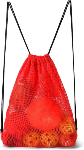 Vista 62 de GSE Games & Sports Expert Bolsa de malla con cordón para béisbol, pelotas de pickleball, pelotas de golf, gimnasio, equipo de natación, lavandería