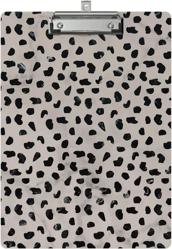 Vista 7 de Bonito portapapeles de madera con diseño decorativo A4 tamaño carta para oficina en el aula, tamaño estándar 9 x 12.5 pulgadas con clip de metal