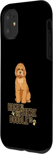 Vista 2 de Funda dorada para iPhone 11 Goldendoodle Dood Funny Doodle Dog