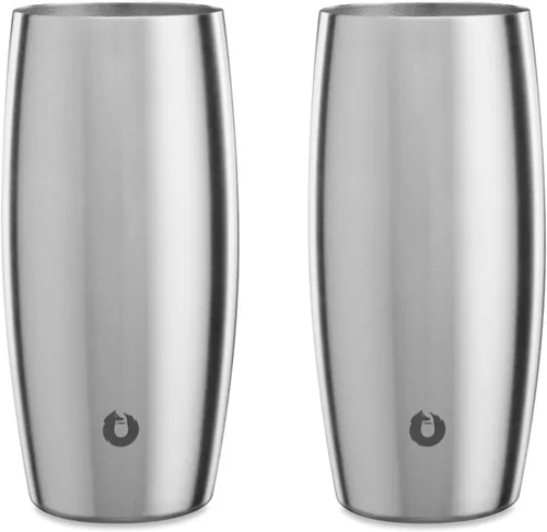 Vista 11 de Snowfox Vaso de cerveza de acero inoxidable con aislamiento al vacío de alta calidad, accesorios de bar en casa, elegante bartending, vasos de pinta