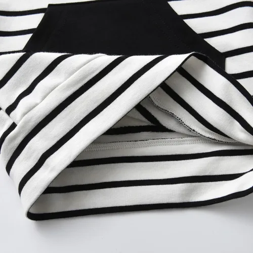 Vista 5 de Conjunto de sudadera con capucha de manga larga a rayas para bebés y niños pequeños