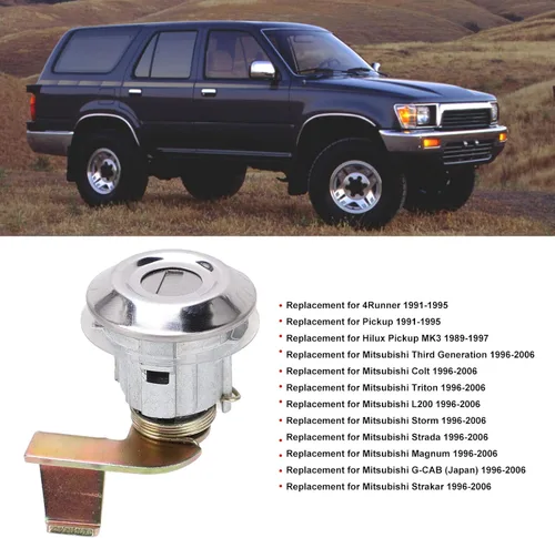 Vista 3 de Acouto Tapa de combustible Puerta Cerradura de gas para Pickup MK3 1989‑1997 Tapa de combustible Puerta Cerradura de gas con 2 llaves 69511 32010