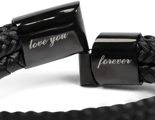 Vista 6 de FG Family Gift Mall Pulsera "Para Mi Hombre Te Amo", Regalos para Él, Esposo, Novio, Regalos Sentimentales de Esposa, Novia, Pulsera Para Mi Hombre