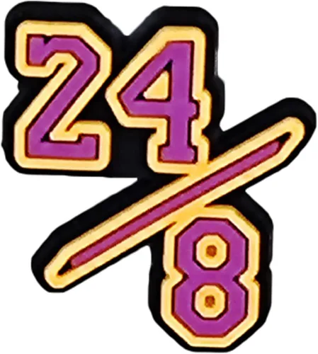 Vista 8 de SocaCharms Dijes de cocodrilo de baloncesto, 16 unidades, jugador de 24 zapatos para decoración de zuecos de PVC, lindos accesorios, zapatos