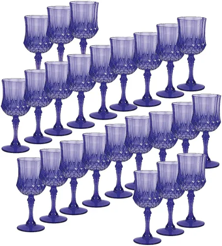 Vista 15 de Fun Express Copas de vino de plástico sin BPA con estampado ámbar, 12