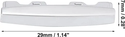 Vista 3 de X AUTOHAUX 2 unids fila delantera aire acondicionado salida de aire acondicionado pestaña clip reparación cromo plateado AC Vent Trim para BMW X5
