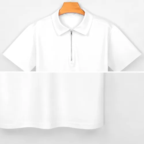 Vista 7 de Love Rugby Football Men's Polo Shirts Casual Short Sleeve Golf Polo Shirts Zippered Polo T Shirts Tops