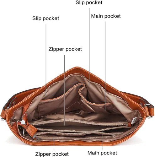 Vista 5 de BOSTANTEN Bolso de mano de cuero para mujer, bolsos de hombro