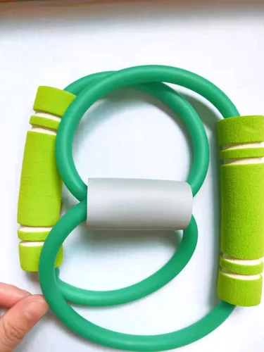 Vista 4 de Bandas de resistencia, figura 8 bandas de ejercicio para mujeres y hombres, 8 bandas de resistencia en forma de brazos, expansor de pecho, cuerda