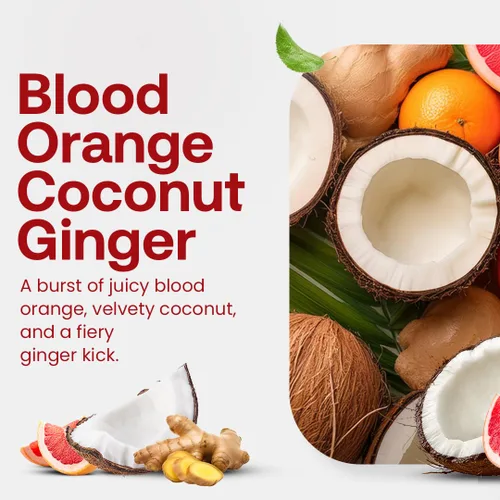 Vista 3 de Dr. Smoothie Refreshers Blood Orange Coconut Ginger – Hecho con jugo de fruta real – Concentrado de bebida, sin colores artificiales, estable