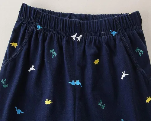 Vista 5 de Conjunto de ropa de algodón para niños pequeños y niñas de manga corta camiseta y pantalones cortos