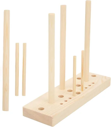 Vista 7 de Máquina de arco para cinta, guirnalda ovalada de madera para coronas, varios tamaños, ajustable con palos de madera para hacer lazos, regalo