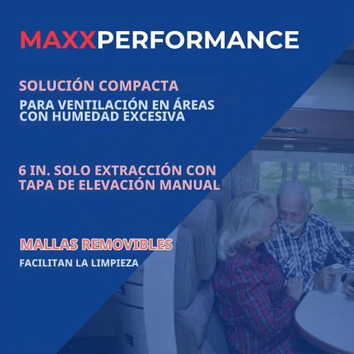 Vista 3 de MAXXAIR Maxxfan Dome Ventilador de ventilación redondo de 12 V de 6 pulgadas, solución compacta para ventilación de techo o pared lateral, solo Negro