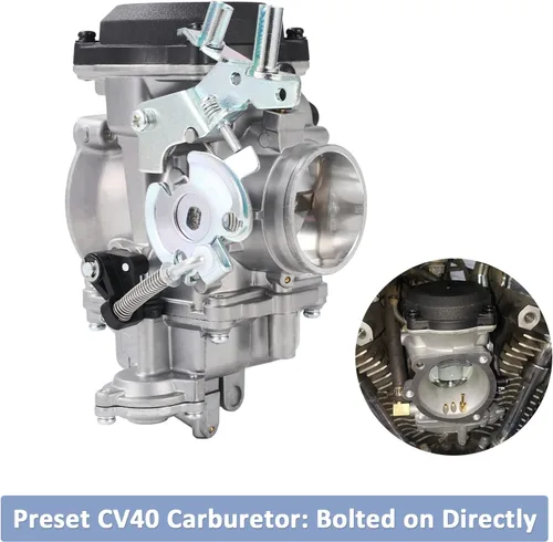 Vista 4 de Carburador CV40 para Harley Davidson HD Sportster XL 883 1200/Softail/Touring/Dyna FXR/Road King Carb 27421-99A