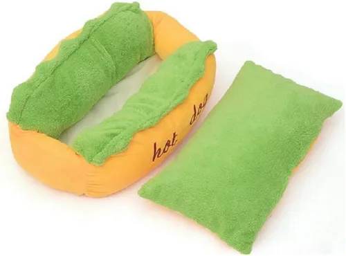 Vista 3 de Hotdog Design - Cama para perros pequeños, suave, extraíble y lavable