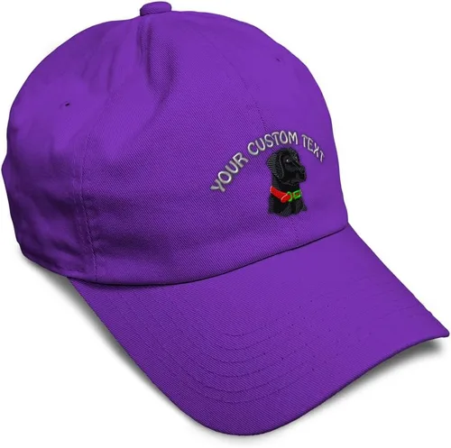 Vista 15 de Gorra de béisbol suave negra con cabeza de laboratorio bordada para perros, sarga de laboratorio negra, de algodón, con mosca de dragón, sombreros