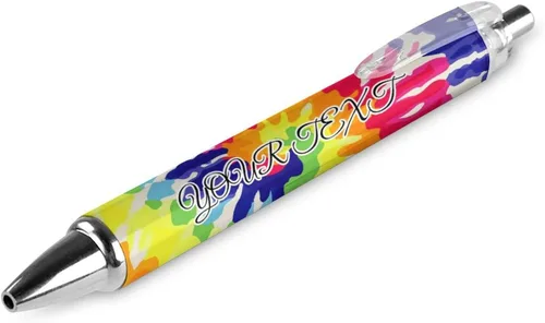 Vista 22 de Bolígrafos personalizados con estampado de leopardo negro y azul con punta de lápiz capacitivo, bolígrafos grabados personalizados con nombre