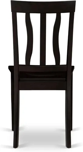Vista 12 de East West Furniture PFAN6-CAP-W - Juego de comedor de 6 piezas que contiene una mesa de comedor cuadrada con hojas de mariposa y 4 sillas de cocina