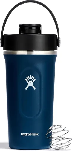 Vista 8 de Hydro Flask Botella agitadora – Botella de gimnasio de acero inoxidable aislada para preentrenamiento y proteína 24 onzas Agave Verde