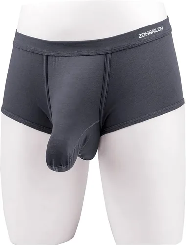 Vista 2 de ZONBAILON Men's Bulge Enhancing Brief Dual Pouch Underwear Breathable Bikinis Boxer Modal Trunk
