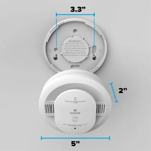 Vista 10 de Kidde Detector inteligente de humo y CO con anillo, batería AA, RGCUDR-RW