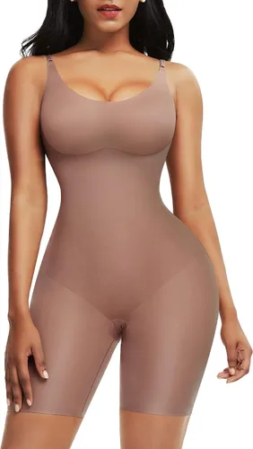 Vista 6 de FeelinGirl Faja moldeadora para mujer, moldeador de cuerpo completo, control de abdomen, levantador de glúteos, pantalones cortos Negro