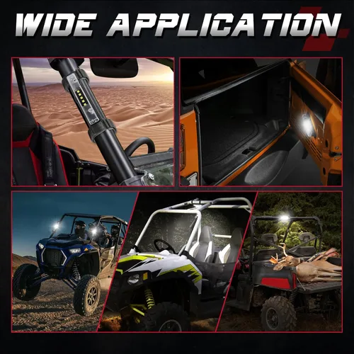 Vista 6 de OFFROADTOWN UTV - Luz interior universal para montaje en barra enrollable, luz LED, luz cúpula, luz enrollable para uso general, luz envolvente