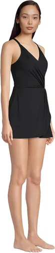 Vista 4 de Lands' End Vestido de natación de una pieza con cuello en V resistente al cloro para mujer