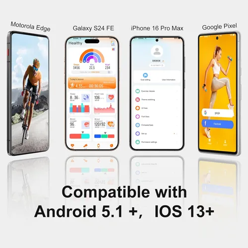 Vista 9 de WSQ Relojes inteligentes para hombres y mujeres, reloj deportivo con pantalla HD 2.04, reloj deportivo con voz AI ChatGpt 3 bandas, contador