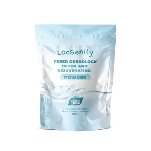 Vista 9 de Locsanity Detox para el cuero cabelludo de rastas - Polvo de limpieza profunda para rastas, acondicionador limpiador - Limpiador natural