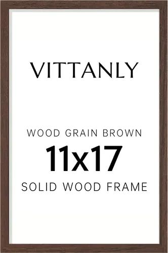 Vista 102 de Vittanly - Marco de fotos de 4 x 6 pulgadas de madera maciza con plexiglás, incluye paspartú de 3,5 x 5, para colgar en la pared o poner sobre una