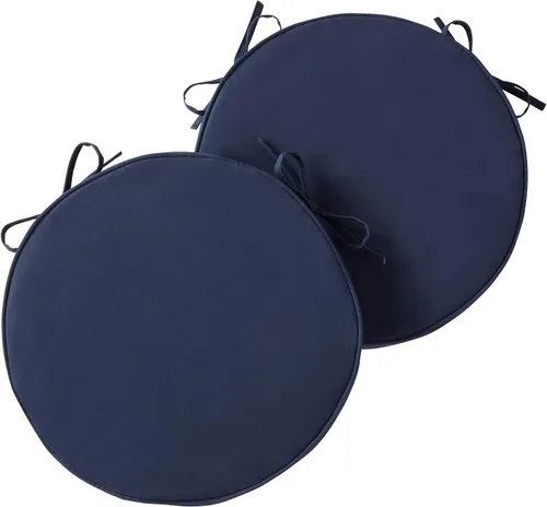 Vista 23 de Cojín de asiento reversible redondo de 18 pulgadas para exteriores, cemento