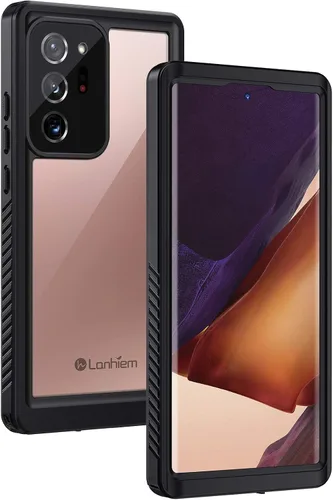 Vista 10 de Lanhiem Funda para Galaxy Note 20, Protector de Pantalla Integrado con Película para Huella Dactilar Funda Impermeable a Prueba de Polvo, Cubierta