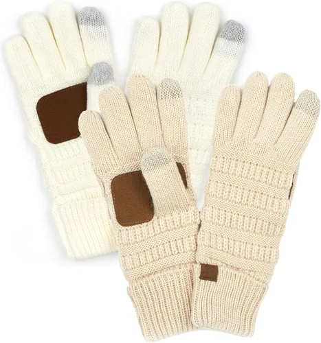 Vista 12 de Funky Junque Guantes de invierno para mujer – Lindos guantes de punto con forro polar para pantalla táctil y mensajería para mujeres, accesorios