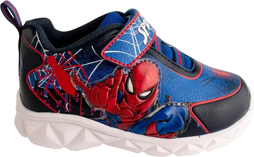 Vista 2 de Marvel Spider-Man - Tenis con luz para niños pequeños, color azul rey