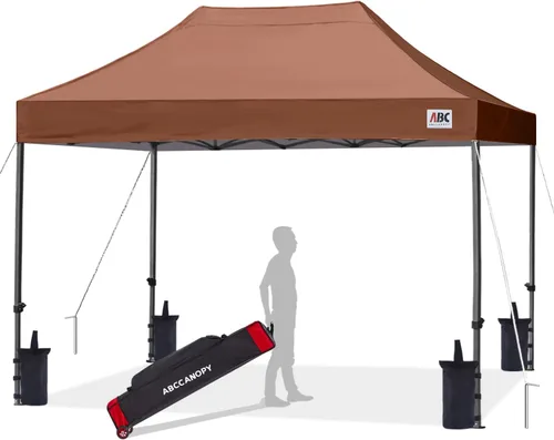 Vista 53 de ABCCANOPY Toldo Desplegable – Carpa/Toldo Portátil para Patio Exterior de 8 x 8 Pies, Resistente para Patio Trasero y Terraza con 4 Sacos de Arena