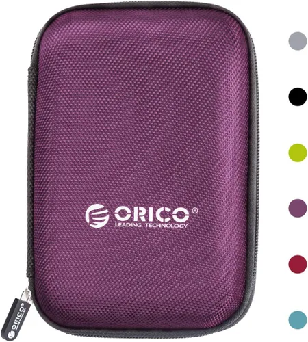 Vista 11 de ORICO Estuche para disco duro de 2.5 pulgadas, bolsa de transporte de almacenamiento de unidad externa, impermeable, a prueba de golpes