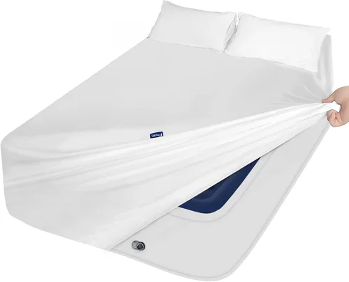Vista 7 de Moonsea Juego de sábanas tamaño completo de bolsillo extra profundo para colchón de aire - Sábanas de bolsillo profundo juego de sábanas de cama Gris