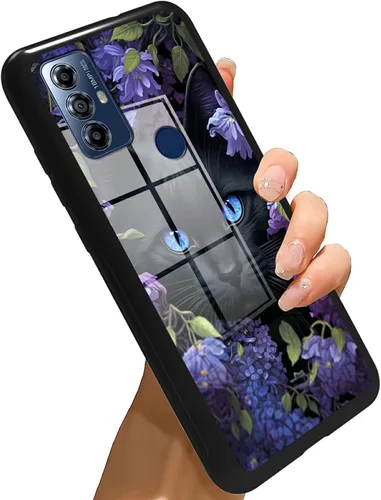 Vista 217 de Funda para Motorola Moto G Stylus 5G 2021 de vidrio templado, funda negra con diseño de mujer negra africana para mujeres y hombres, antiarañazos, a