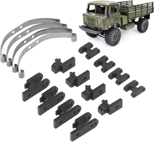 Vista 2 de Kit de suspensión de ballestas RC a escala 116, aleación de aluminio amortiguador para camión todoterreno de rastreo de orugas, se adapta a selectos