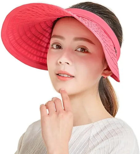 Vista 13 de Sombreros de sol de ala ancha ajustable, protección UV, visera de pesca de playa, plegable, multifuncional, grande