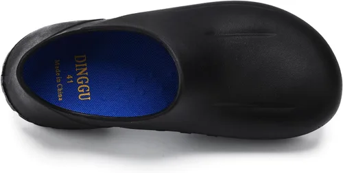 Vista 2 de Zapatos de chef antideslizantes para hombres y mujeres, impermeables, resistentes al aceite, cómodos zuecos antideslizantes para enfermería, cocina