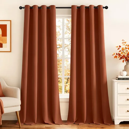 Vista 86 de MIULEE Cortinas opacas para dormitorio o sala de estar, juego de 2 paneles de cortina para ventana con aislamiento térmico y bloqueo de luz