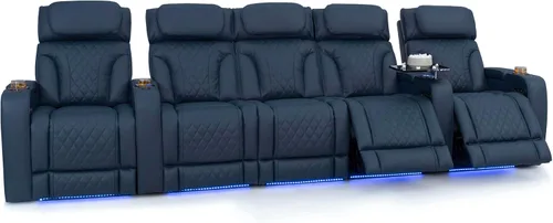 Vista 67 de Seatcraft Luminis 365 - Asiento de cine en casa (fila de 2 biplazas), color carmesí