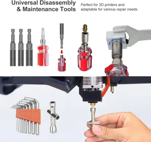 Vista 7 de Kit de herramientas de impresora 3D de 82 piezas con estuche, herramientas de impresión 3D con accesorios de herramienta de desbarbado, kit